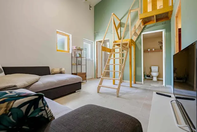 Séjour et mezzanine